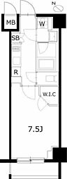 KDXレジデンス豊洲 1Kの間取図画像