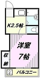 ファミール西所沢 1Kの間取図画像