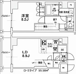 エスティメゾン王子 15階1LDKの間取り