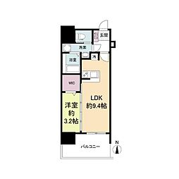 Osaka Metro堺筋線 堺筋本町駅 徒歩5分の賃貸マンション 15階1LDKの間取り