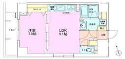 銀座レジデンス参番館 1LDKの間取図画像