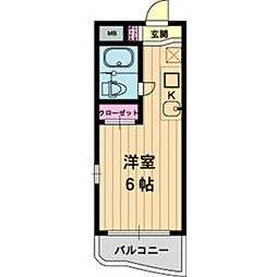 メゾン・ド・パルミエ 1階1Kの間取り