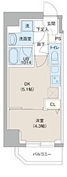 レオーネ池袋SOUTH 1DKの間取図画像