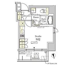 パークアクシス秋葉原Ｅａｓｔ 8階ワンルームの間取り