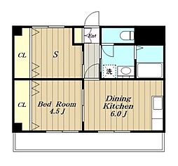 第2ＫＴビル 3階1SDKの間取り