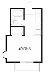 アベニューアイ 1階1Kの間取り