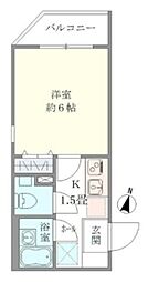 LiveCasa板橋大山 1Kの間取図画像