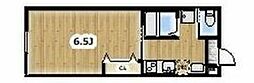 アンビション豊春 3階1Kの間取り
