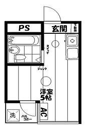 メゾン・ド・飯塚 3階ワンルームの間取り
