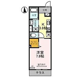 ハーティ下小阪 1Kの間取図画像
