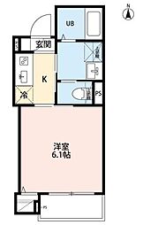 robot home 千住緑町IV 1階1Kの間取り