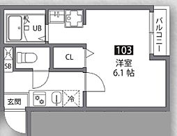ｓｏｒａせんげん台 1階1Kの間取り