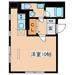 VRDAIOI-SOUTH- ワンルームの間取図画像