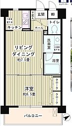 ルミエール祐天寺 1DKの間取図画像