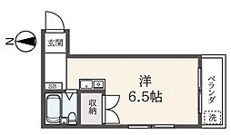 パティオ榎本 ワンルームの間取図画像