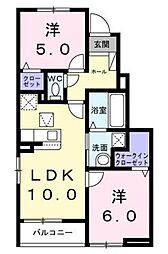 ラフォンテ 2LDKの間取図画像