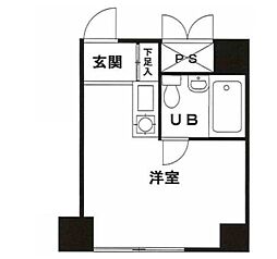 レッツビュー仲御徒町 ワンルームの間取図画像