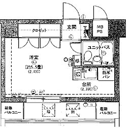ストークプラザ駒込 ワンルームの間取図画像