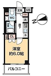 AZEST川口 1Kの間取図画像