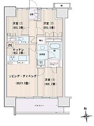 エスティメゾン豊洲レジデンスB棟 3LDKの間取図画像
