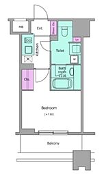 NL武蔵小杉レジデンス 1Kの間取図画像