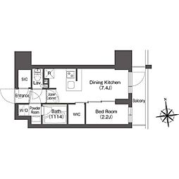 COMFORIA王子 1DKの間取図画像