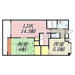 緑彩館 2LDKの間取図画像