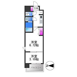 AELLOSAKAEAST 2Kの間取図画像