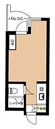 グレース成城 3階ワンルームの間取り