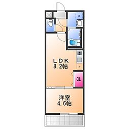 フジパレス堺鳳中1番館 1LDKの間取図画像