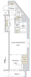 アーバネックス西新宿 1LDKの間取図画像