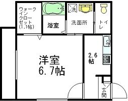 ボアソルチ西落合 1Kの間取図画像