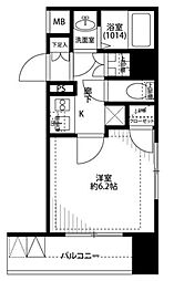 プレール・ドゥーク東京ベイ3 1Kの間取図画像