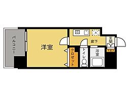 アーバン遊大橋 1Kの間取図画像