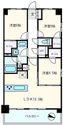 サンクレイドル北浦和 2階3LDKの間取り