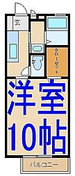 K・VillageH 1Kの間取図画像
