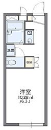 レオパレスボヌールOUTUKA 1Kの間取図画像