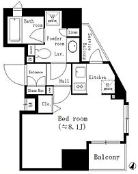 アーバネックス神保町 8階1Kの間取り