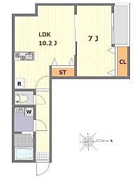 マーレ成増 1LDKの間取図画像