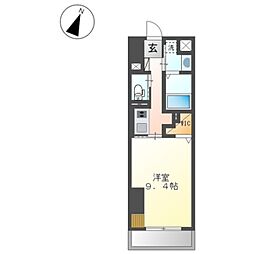 JR阪和線 和歌山駅 徒歩7分の賃貸マンション 3階1Kの間取り