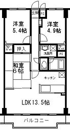 シルキーガーデン 1階3LDKの間取り