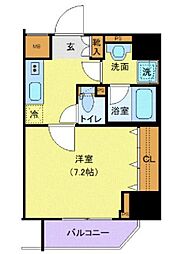 JR総武線 小岩駅 徒歩4分の賃貸マンション 3階1Kの間取り