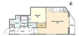 ASTILE原宿 1LDKの間取図画像