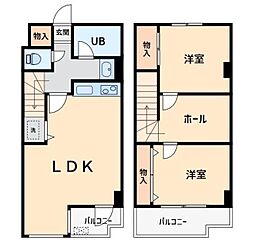 ピアレジアオヤマ5 2LDKの間取図画像