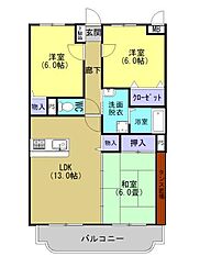 エトワール南台ＩＩ 3階3LDKの間取り