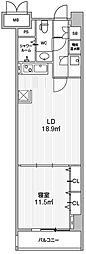 六本木デュープレックスエムズ 1LDKの間取図画像