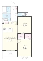 Stadt Nerima-kasugacho 3階2LDKの間取り