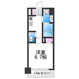 Avantio Grande 1階1Kの間取り