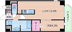 ClaireForesta 1LDKの間取図画像