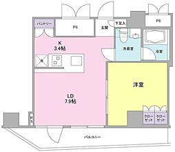 STAYRESIDENCE西新宿 1LDKの間取図画像